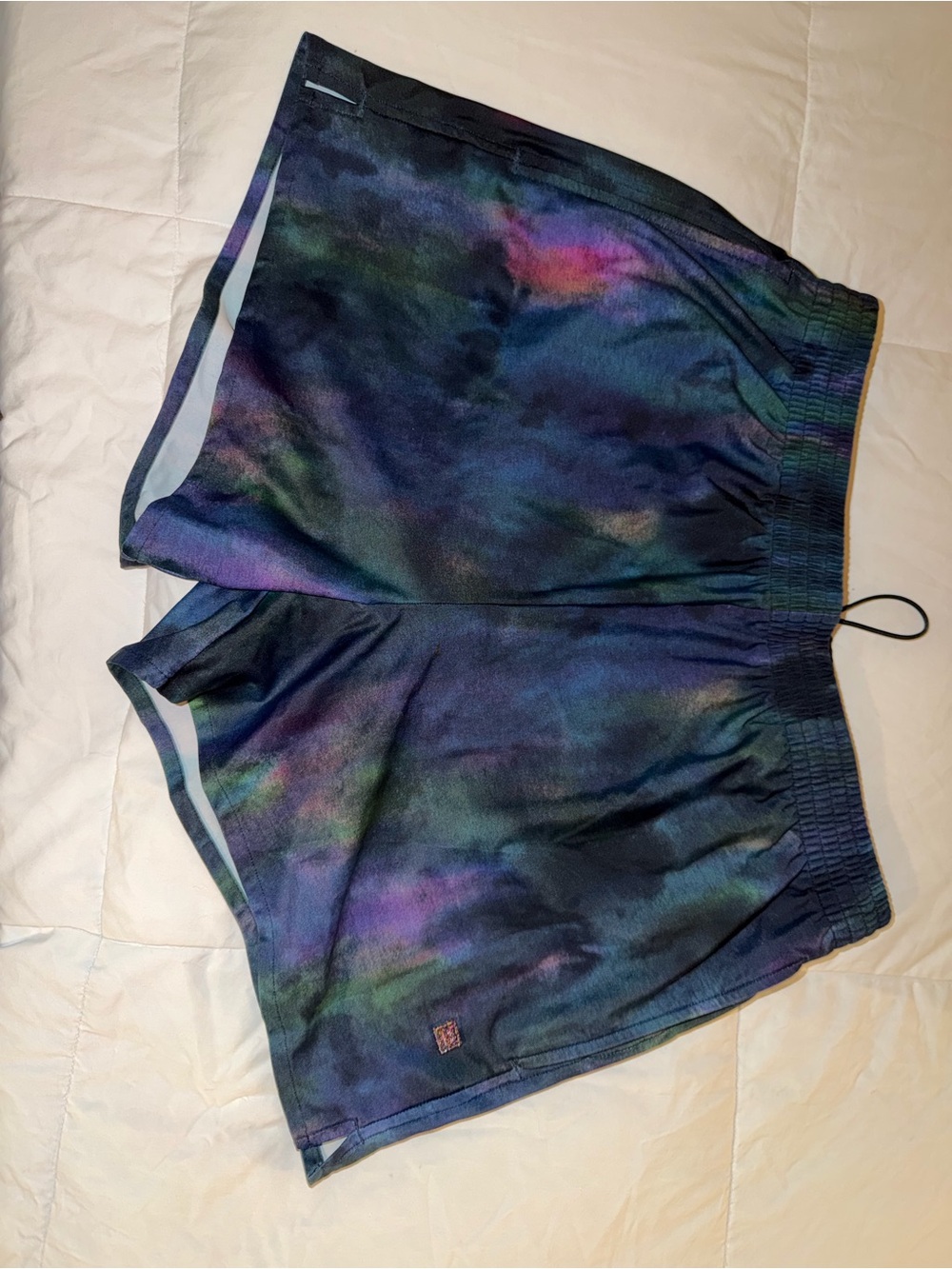 ACME Men's Tie-Dye Athletic Shorts in Navy, Purple, Green